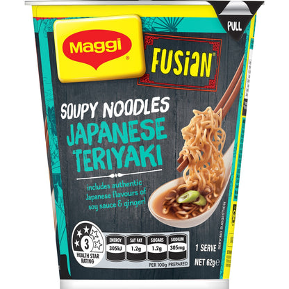 Maggi Fusian Instant Noodles Japanese Teriyaki Flavour Cup 62g