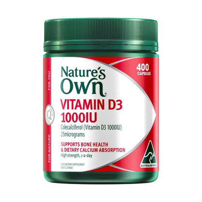 Nature's Own Vitamin D 1000iu Tablets D3 For Bone Health - 400 pack