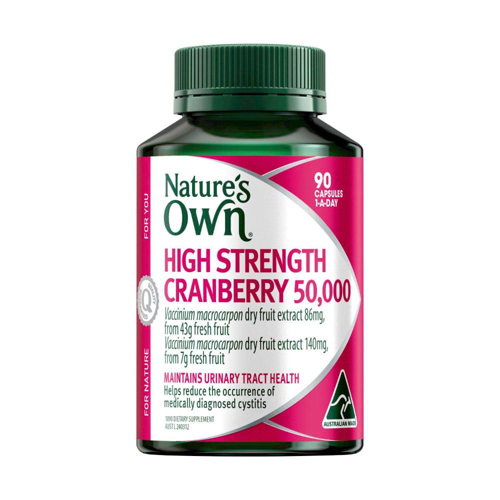 Nature's Own High Strength Cranberry 50000mg Capsules - 90 pack