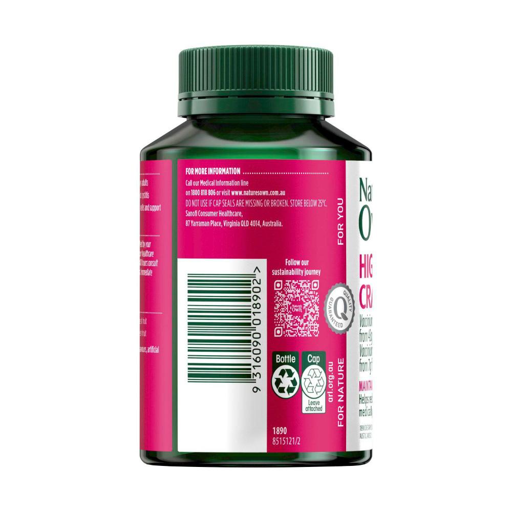 Nature's Own High Strength Cranberry 50000mg Capsules - 90 pack