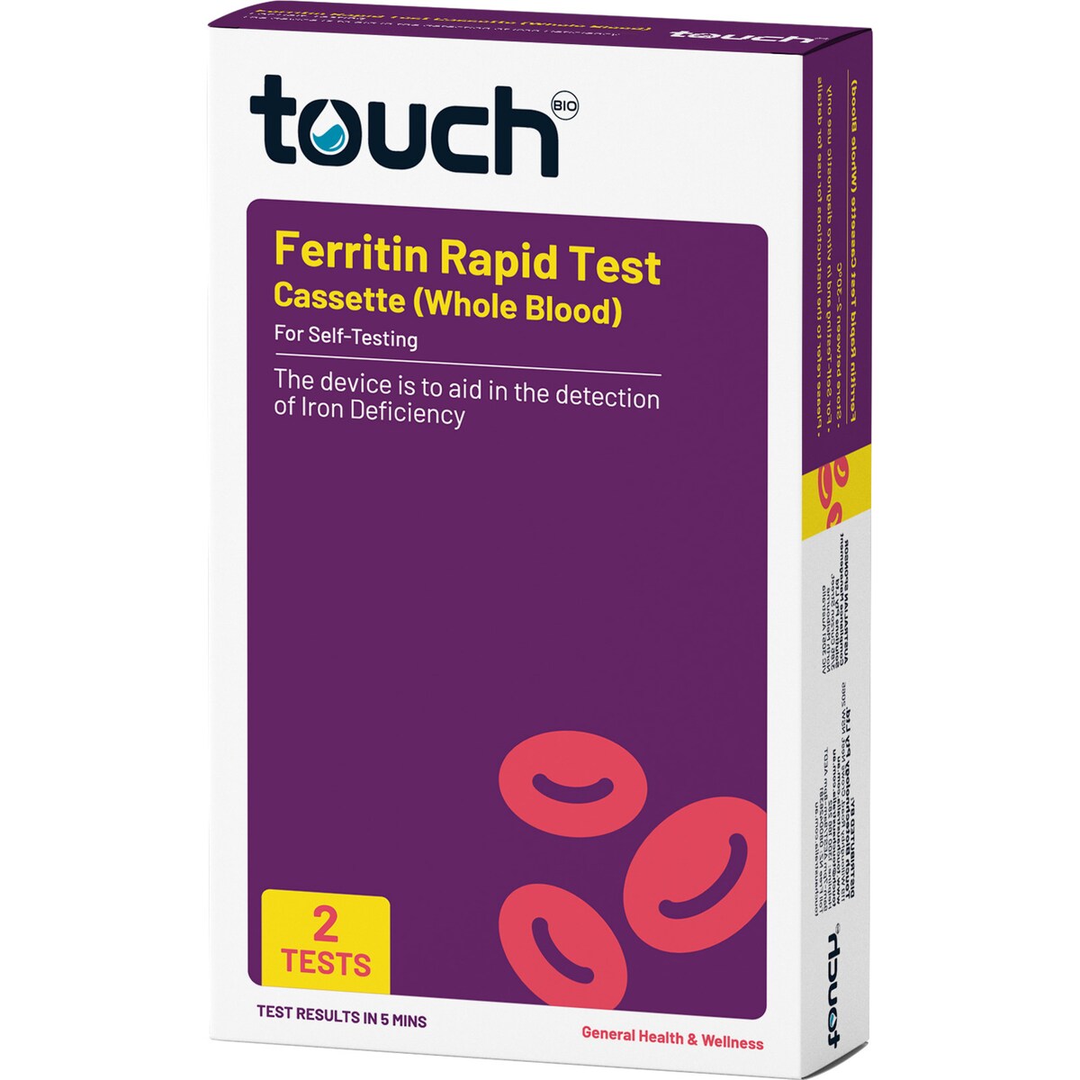 Touchbio Iron Ferritin Rapid Test 2 Pack