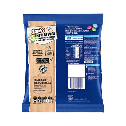 Smarties Milk Choc Share Pack 11 Pieces - 127g