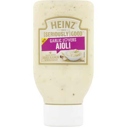 Heinz Seriously Good Flavoured Mayonnaise Garlic Lovers Aioli 295ml