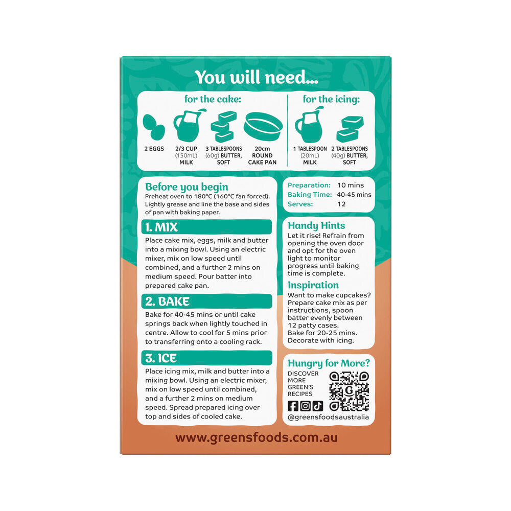 Green's Chocolate Cake Mix - 440g