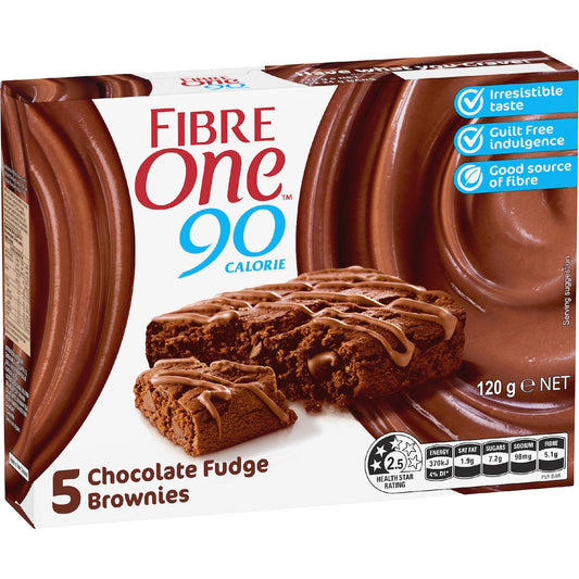 Fibre One 90 Calorie Chocolate Fudge Brownies 5 Pack
