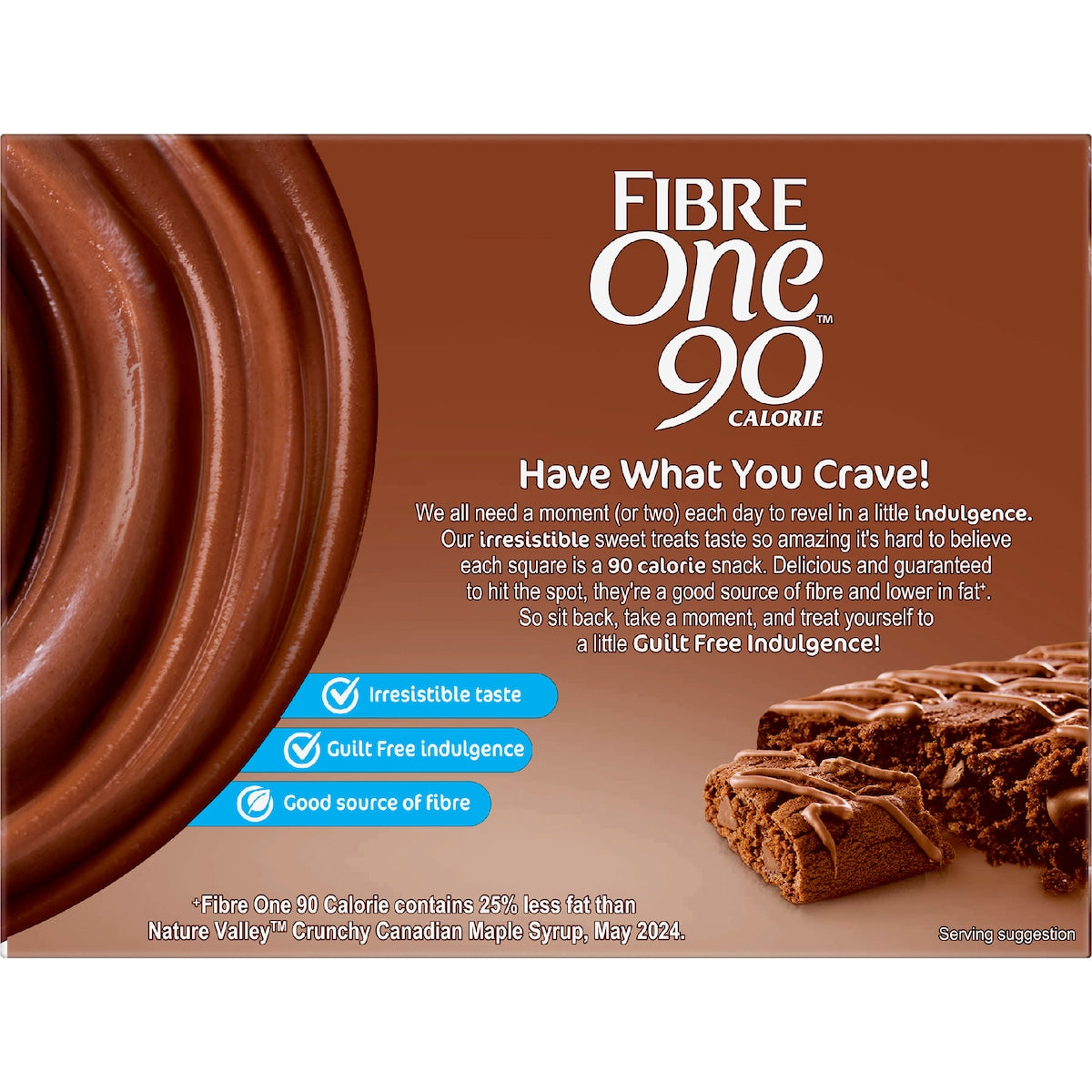 Fibre One 90 Calorie Chocolate Fudge Brownies 24g X 5 Pack