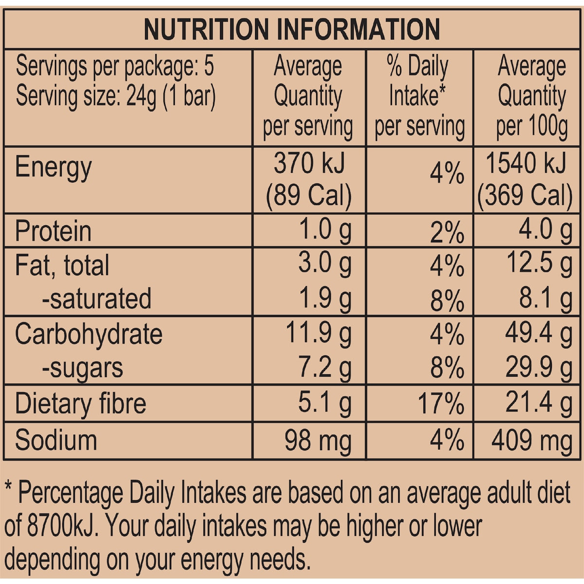 Fibre One 90 Calorie Chocolate Fudge Brownies 24g X 5 Pack