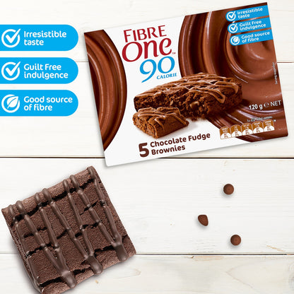 Fibre One 90 Calorie Chocolate Fudge Brownies 24g X 5 Pack