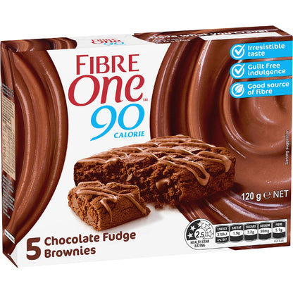 Fibre One 90 Calorie Chocolate Fudge Brownies 24g X 5 Pack