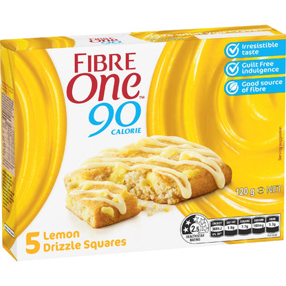Fibre One 90 Calorie Lemon Drizzle Snack Bars 5 Pack