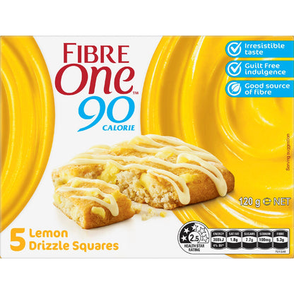 Fibre One 90 Calorie Lemon Drizzle Snack Bars 5 Pack