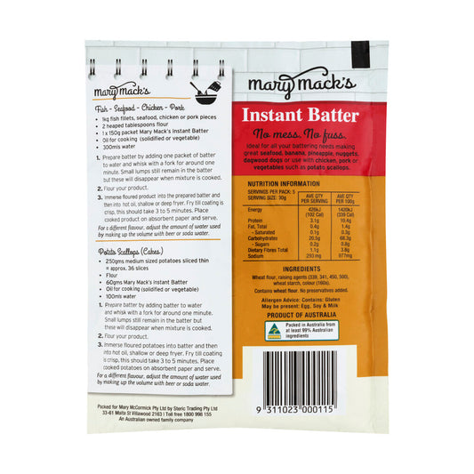Mary Macks Instant Batter Mix | 150g