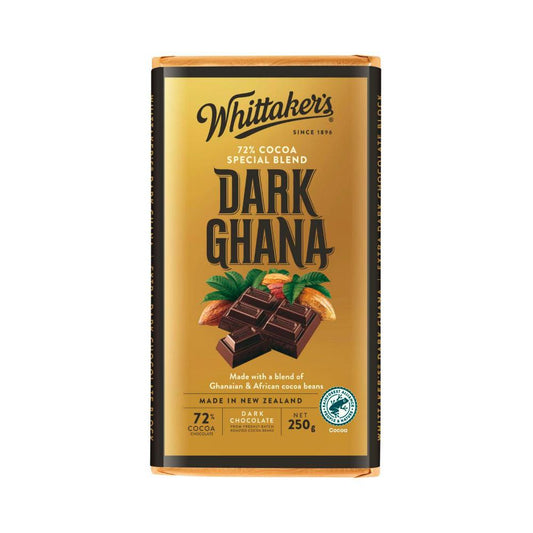 Whittaker's Block Chocolate Dark Ghana 72% - 250g