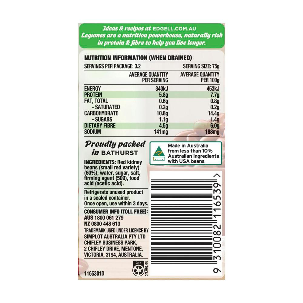 Edgell Red Kidney Beans - 400g
