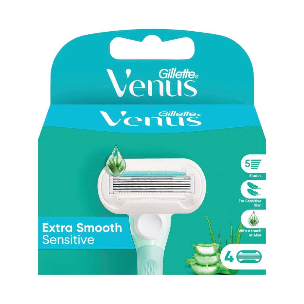 Gillette Venus Deluxe Smooth Sensitive Blades - 4 pack