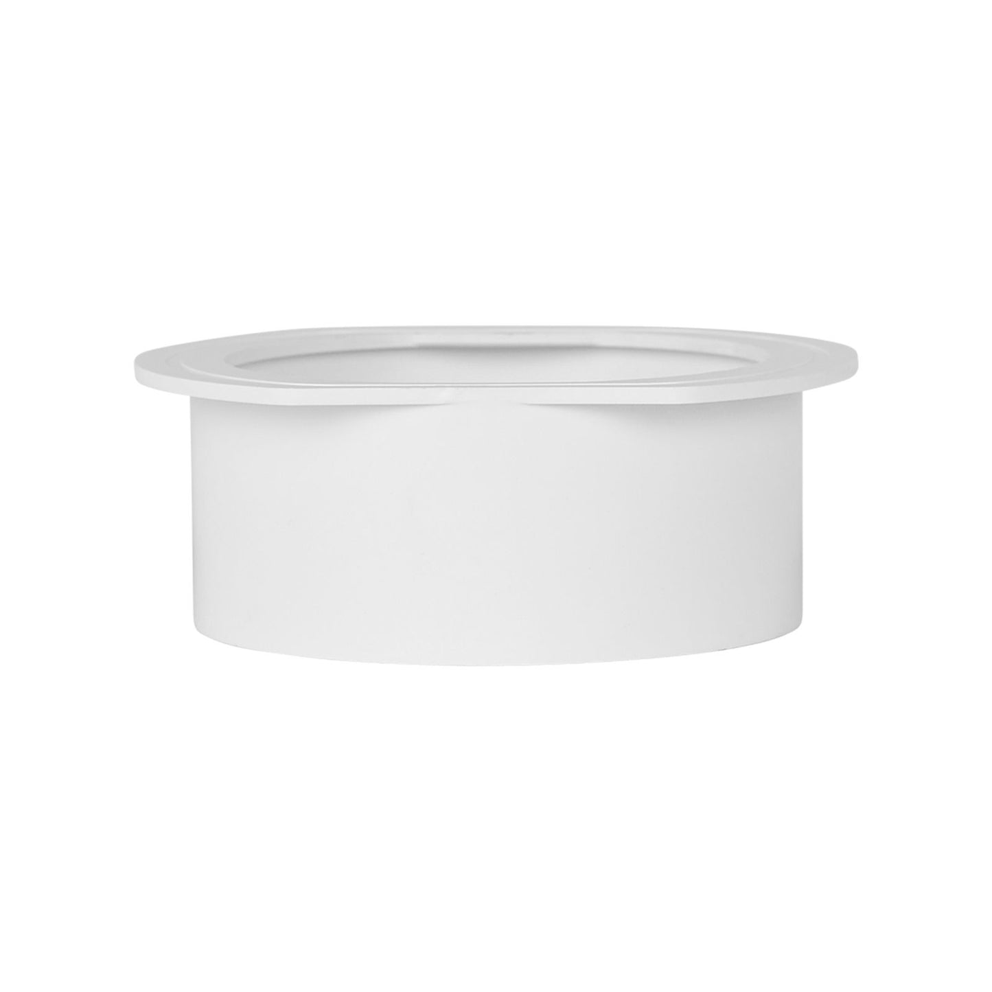 Rain Harvesting Round Female Gutter Outlet - 90mm - White