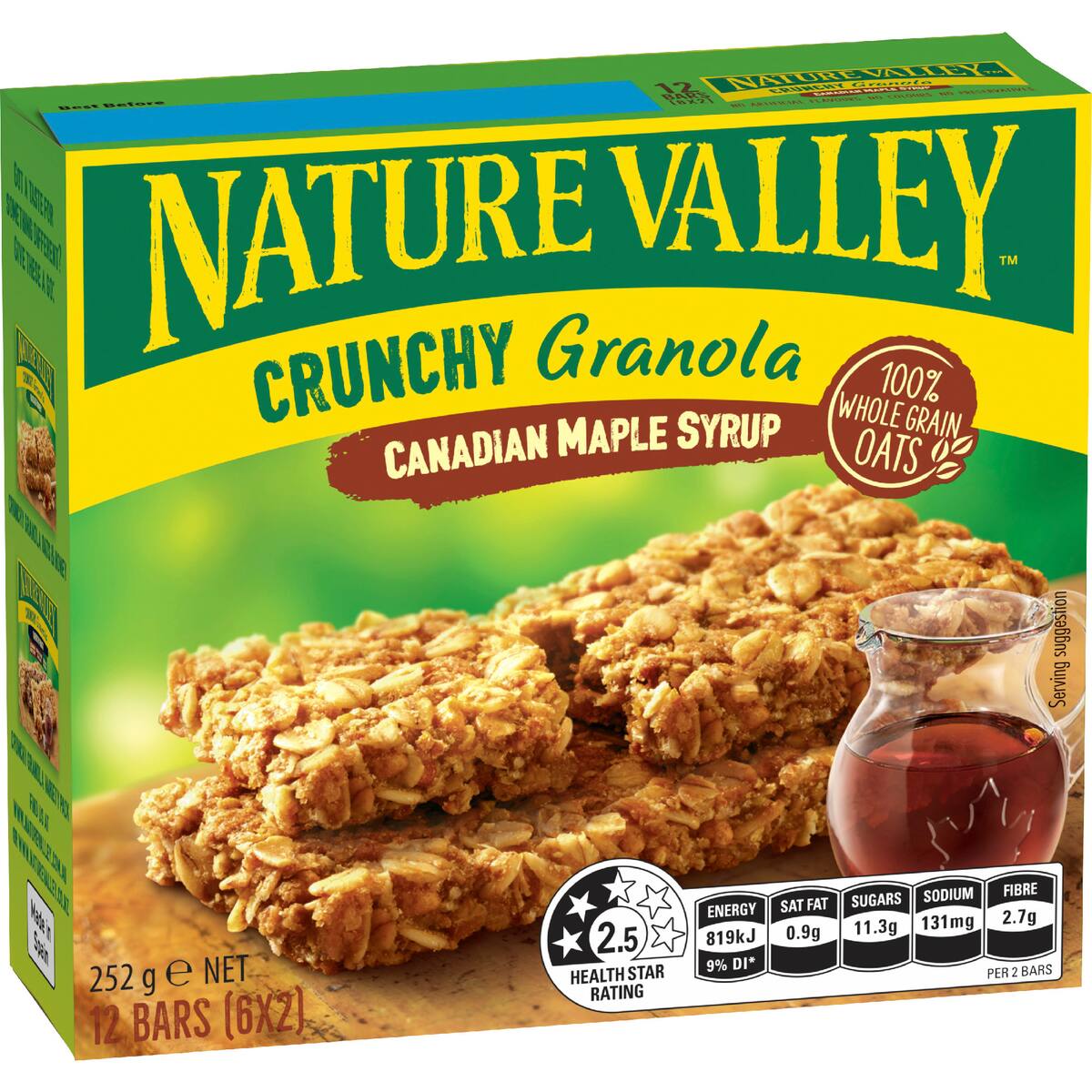 Nature Valley Crunchy Canadian Maple Syrup Granola Bars 252g 6 Pack