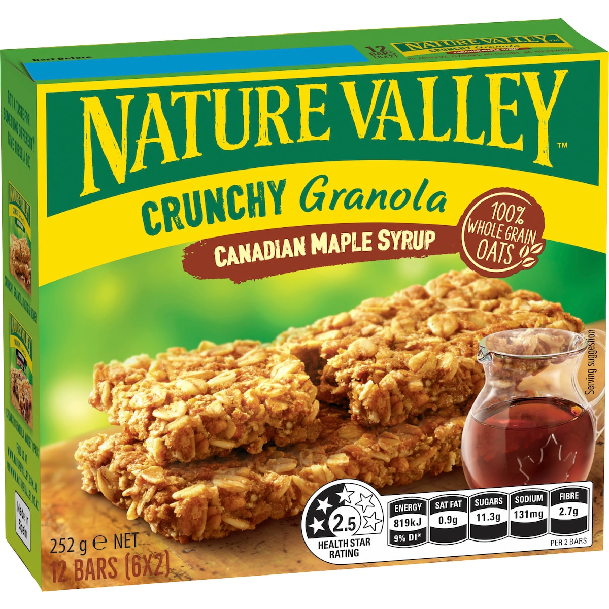 Nature Valley Crunchy Canadian Maple Syrup Granola Bars 252g 6 Pack