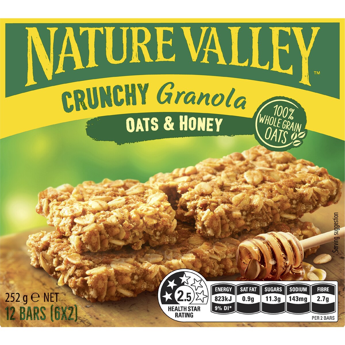 Nature Valley Crunchy Oats & Honey Granola Bars 6 Pack