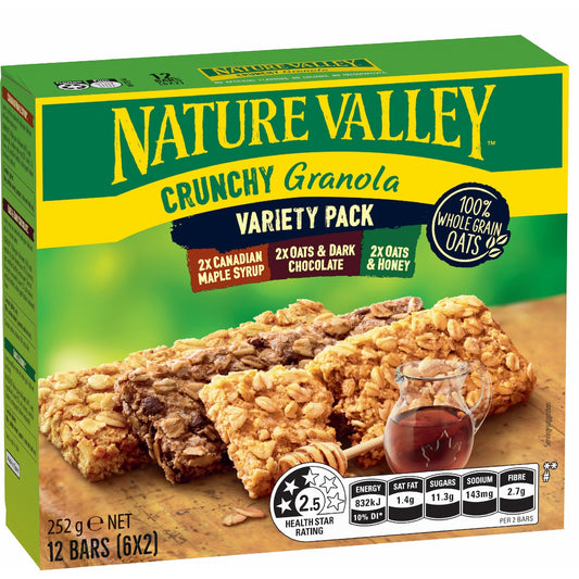 Nature Valley Crunchy Granola Bars Variety 252g 6 Pack