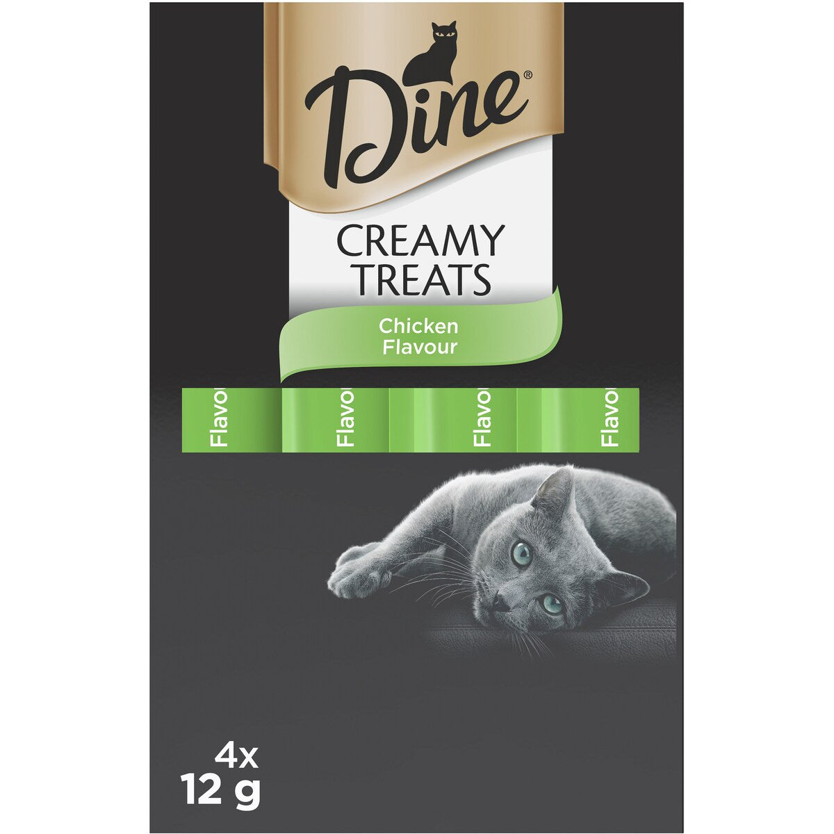 Dine Creamy Treats Cat Treats Chicken Flavour Sachets 12g x 4 pack