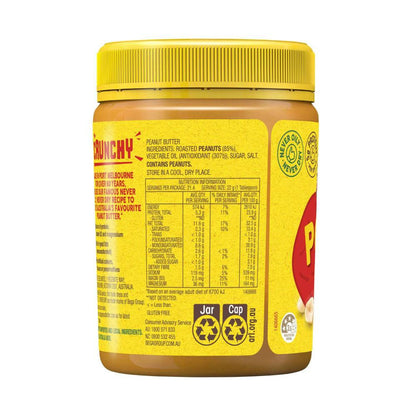Bega Spread Peanut Butter Crunchy - 470g