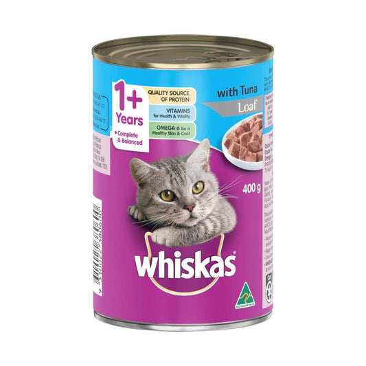 Whiskas 1+ Years Wet Cat Food Tuna Can - 400g