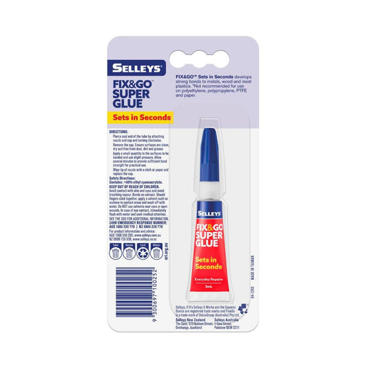 Selleys Fix 'n' Go Supa Glue - 3mL