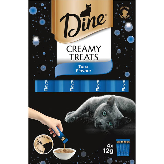 Dine Creamy Treats Tuna Flavour Cat Treat 4 Pack
