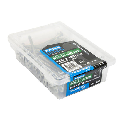 Titan Gal Bugle Batten Screw - 14g x 100mm - 100 Pack