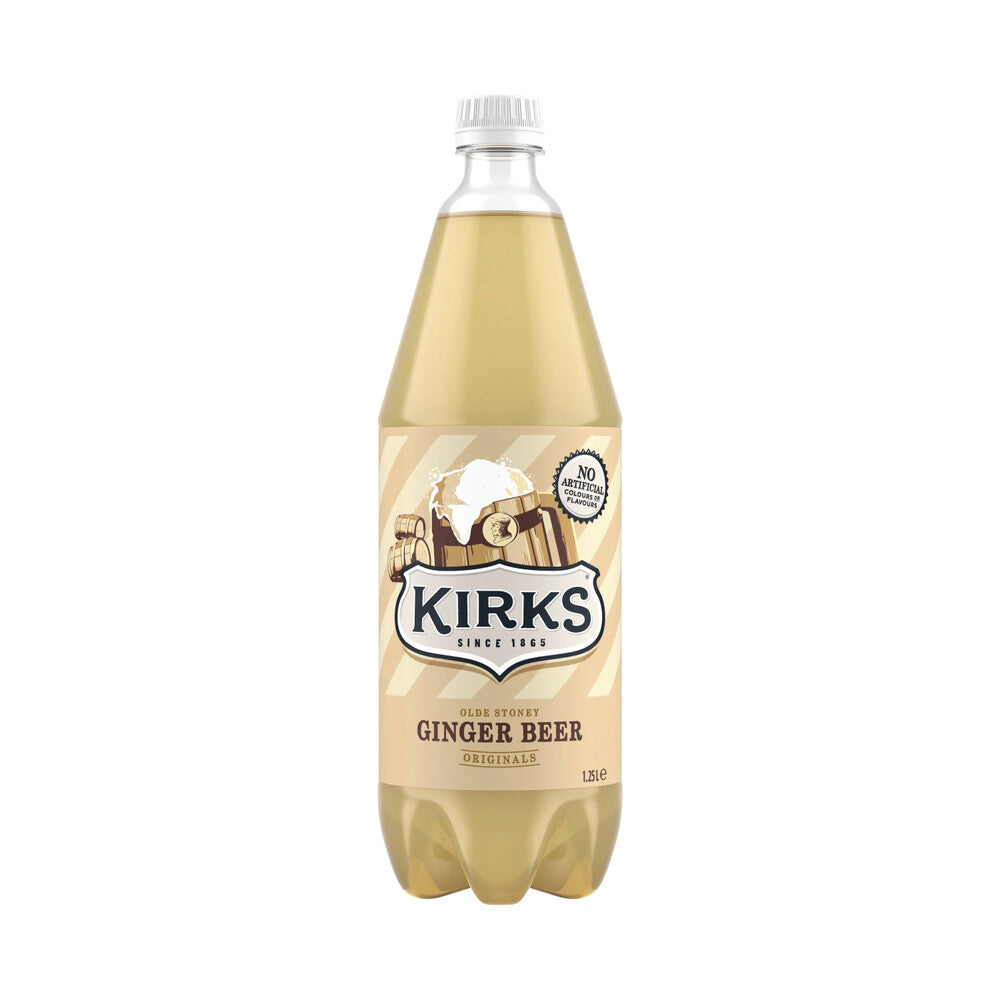 Kirks Olde Stoney Ginger Beer Soft Drink Bottle - 1.25L