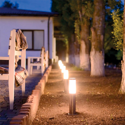 Elluminate Garden Bollard - Warm White - 75mm Stainless Steel - Safe