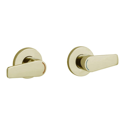 Evekare Brushed Brass 1/4 Turn Extended Lever Wall Top Assembly - 150mm
