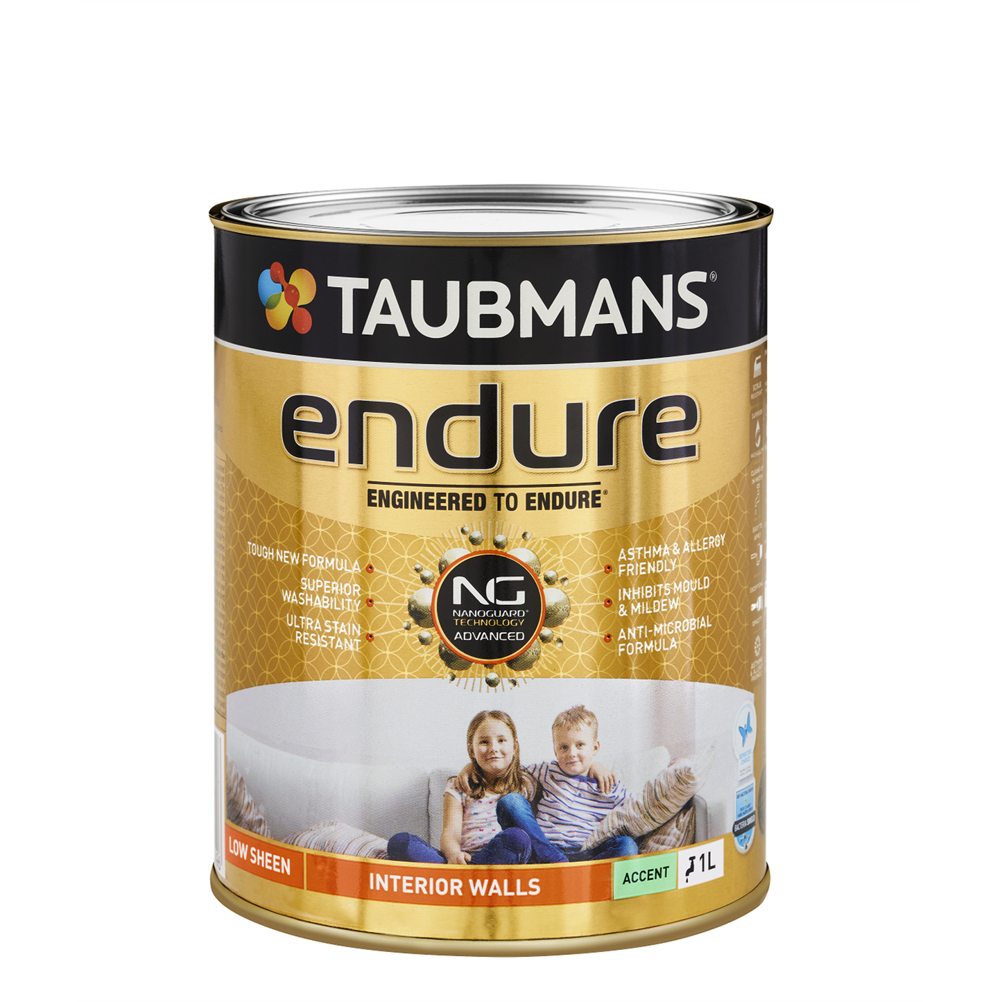 Taubmans Accent Low Sheen Endure Interior Walls Paint - 1L