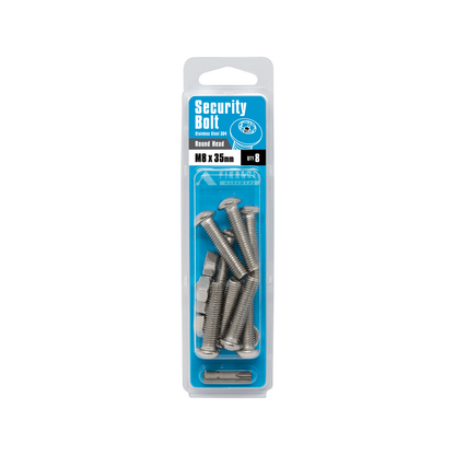 Pinnacle Security Bolts - M8 x 35mm - Stainless Steel - 8 Pack