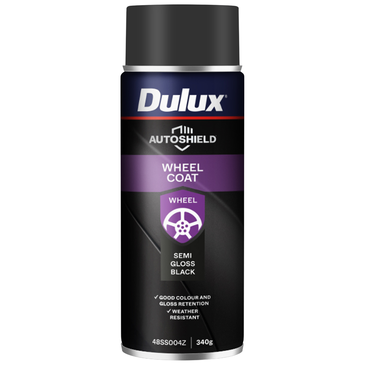 Dulux Autoshield Spray Paint - 340g - Sg Black Wheel Coat