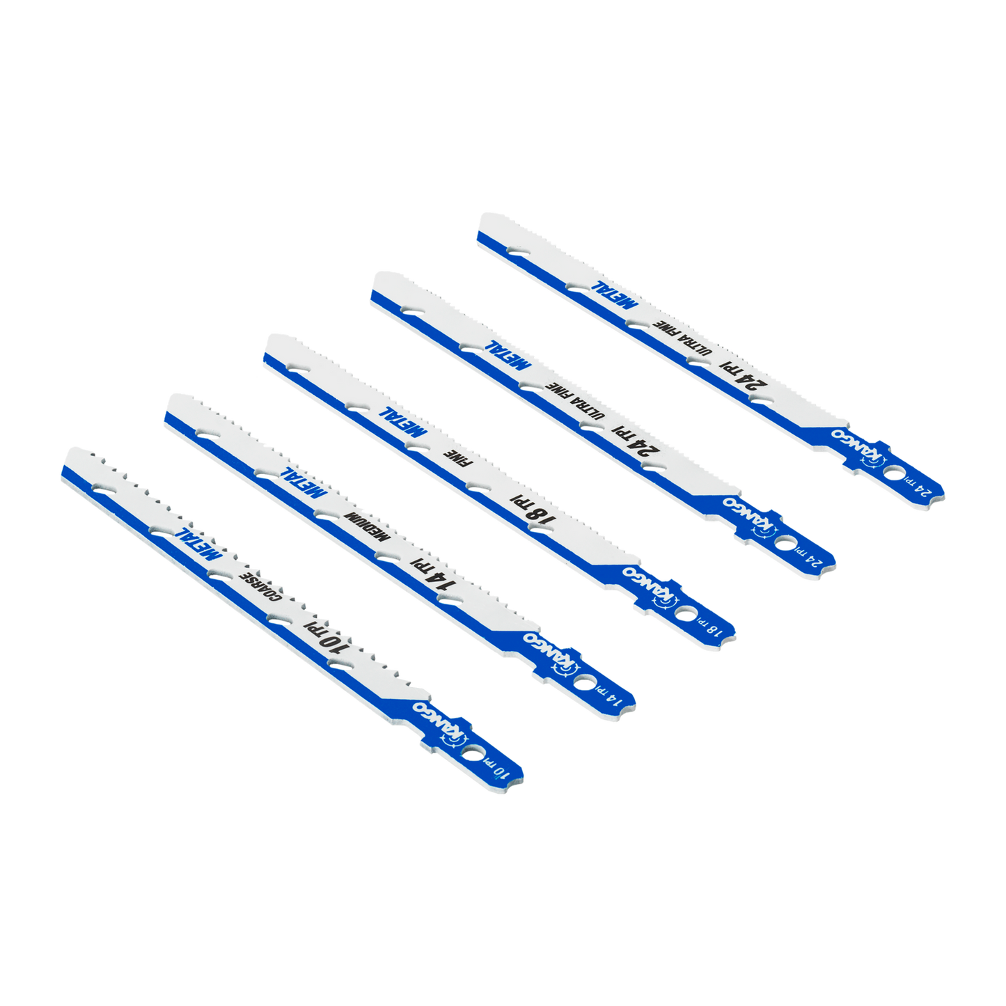 Kango Metal Jigsaw Blade Set - 10 Piece - 102 x 13 x 124mm