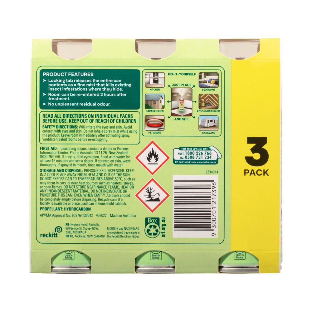 Mortein Naturgard Bomb 3x90g - 270g