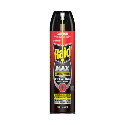 Raid Max Antibacterial Fast Kill Crawling Insect Killer - 350g