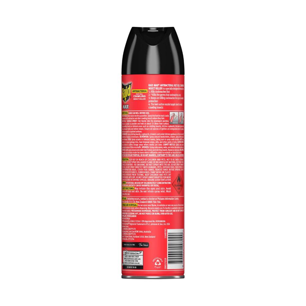Raid Max Antibacterial Fast Kill Crawling Insect Killer - 350g