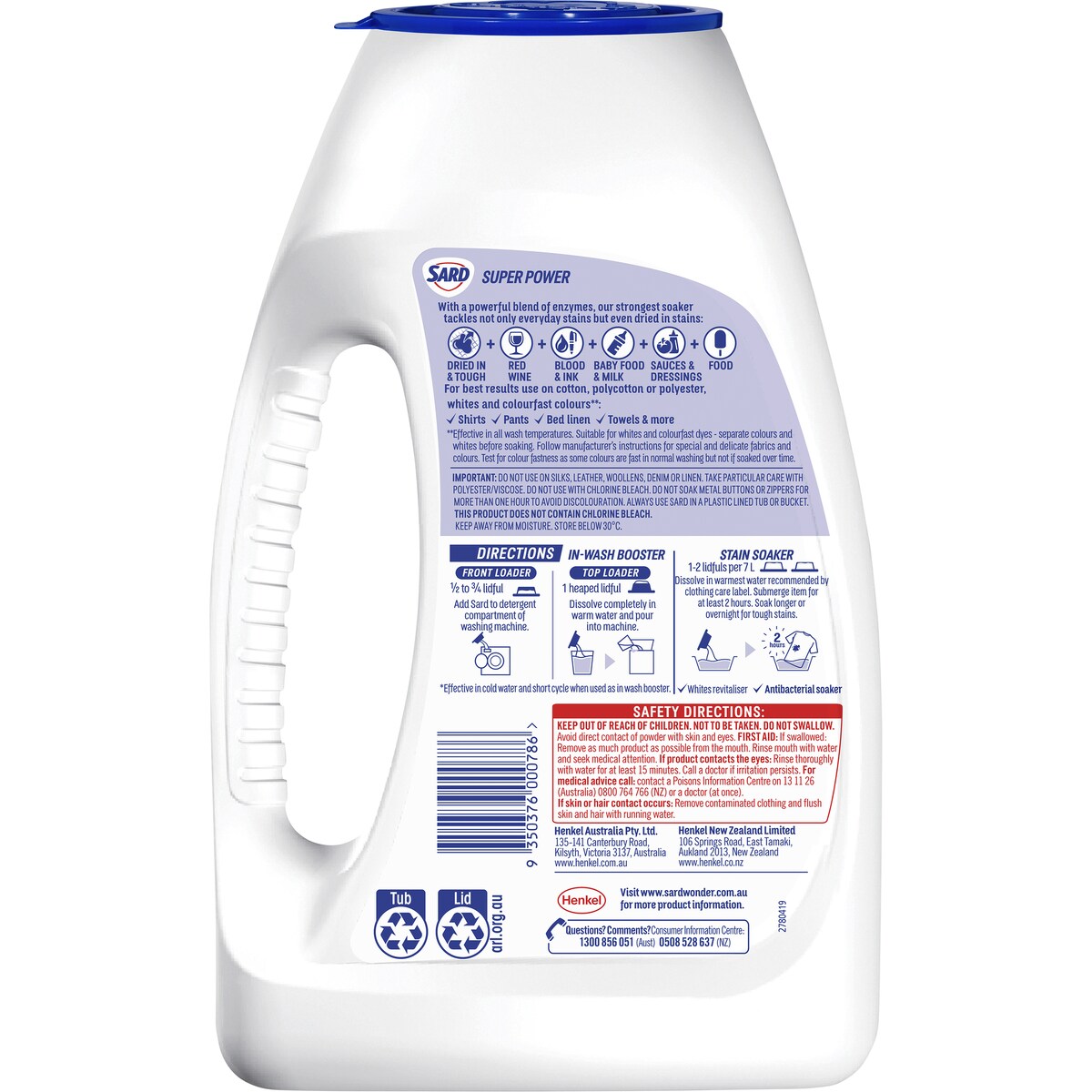 Sard Super Power Stain Remover Powder Soaker 1.8kg