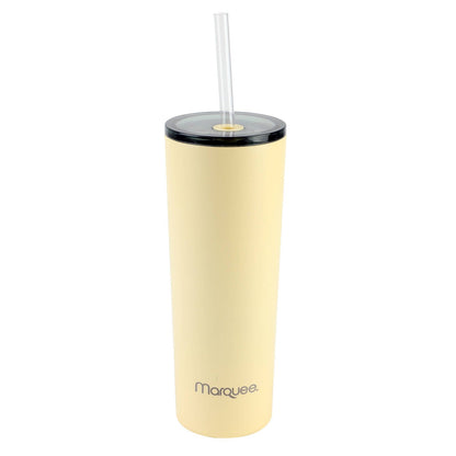 Marquee Slim Tumbler with Straw - 890ml - Yellow