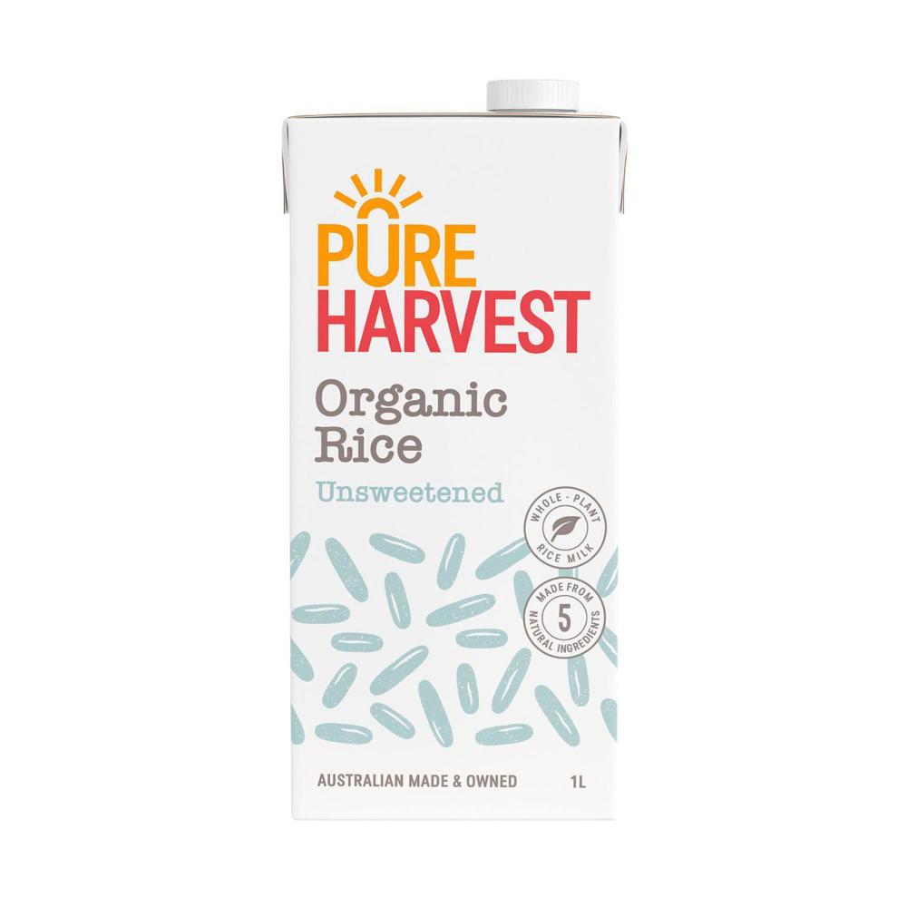 Pureharvest Organic Rice Unsweetened Long Life Milk Uht - 1L