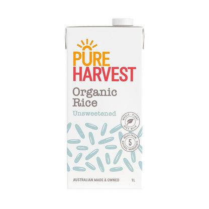 Pureharvest Organic Rice Unsweetened Long Life Milk Uht - 1L