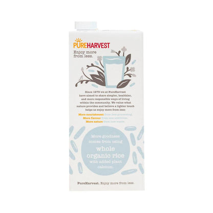 Pureharvest Organic Rice Unsweetened Long Life Milk Uht - 1L