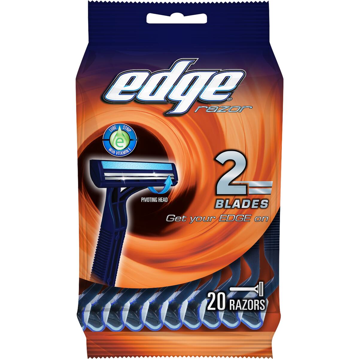 Edge Mens Twin Blade Disposable 20 Pack