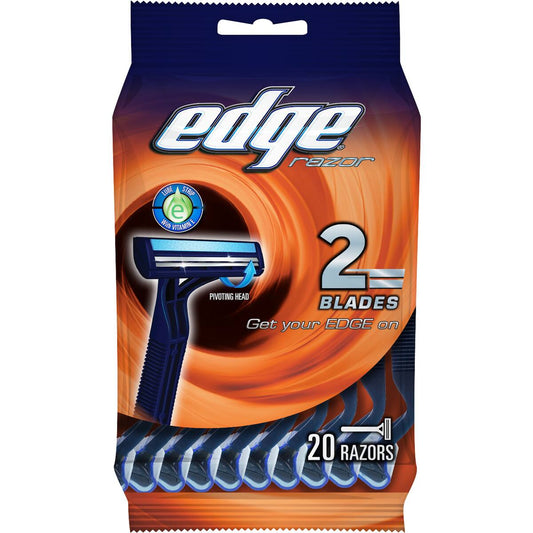 Edge Mens Twin Blade Disposable 20 Pack