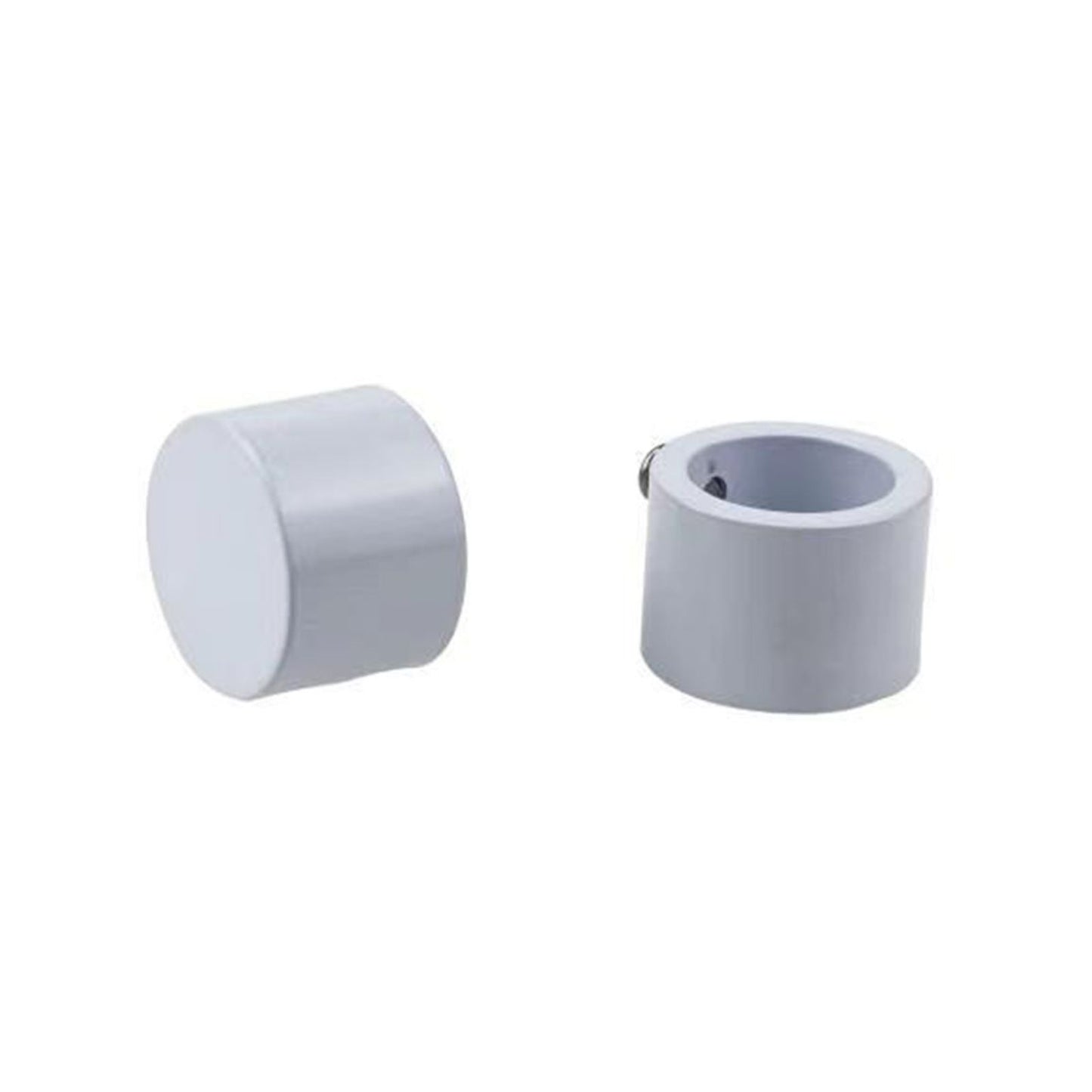 Pillar 32mm White Cap Curtain Rod Finial - 2 Pack