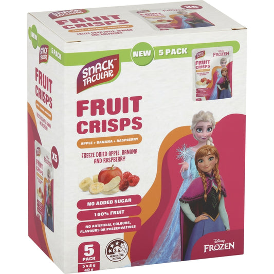 Snacktacular Fruit Crisps Apple Raspberry & Banana 8g X 5 Pack