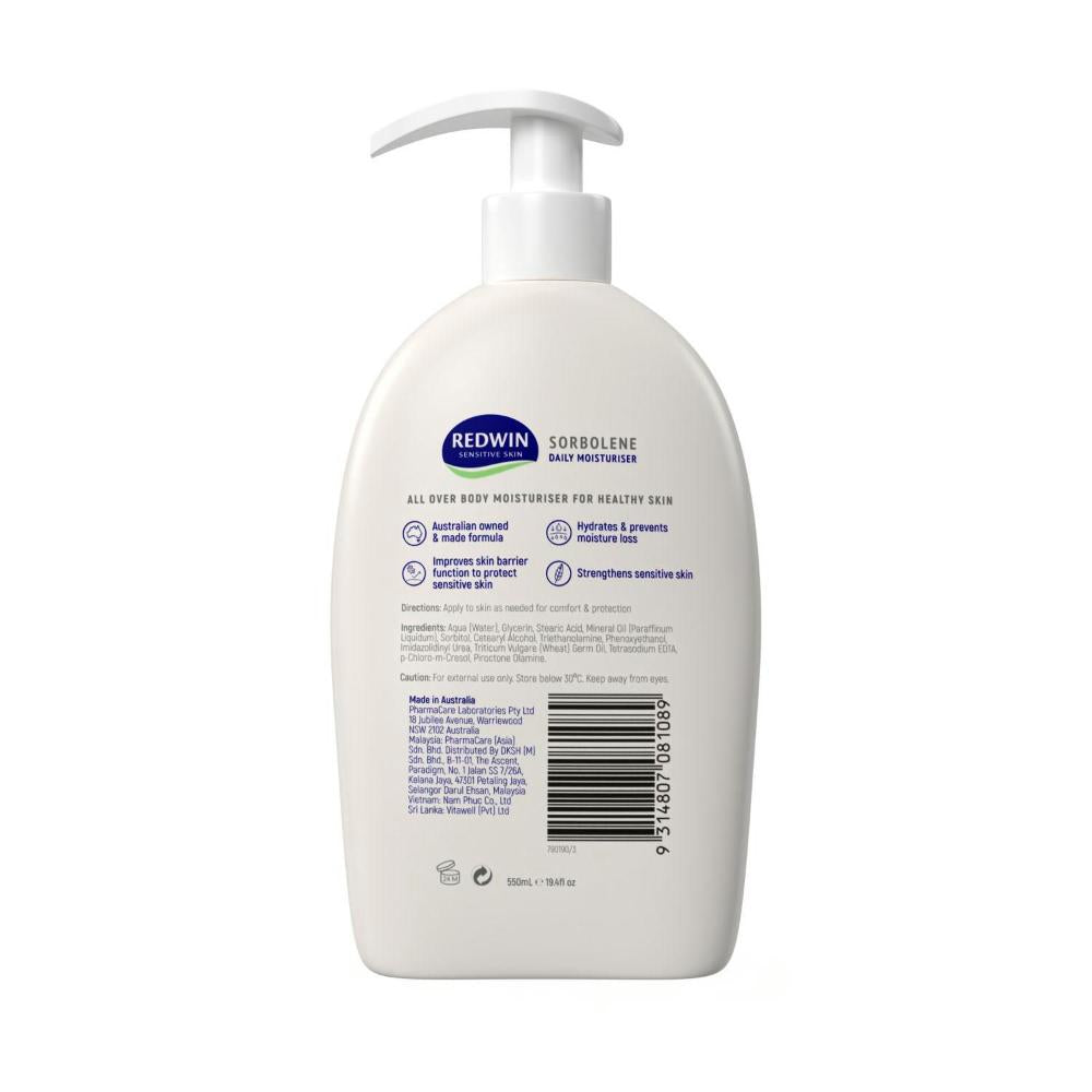 Redwin Sorbolene Moisturiser - 550mL